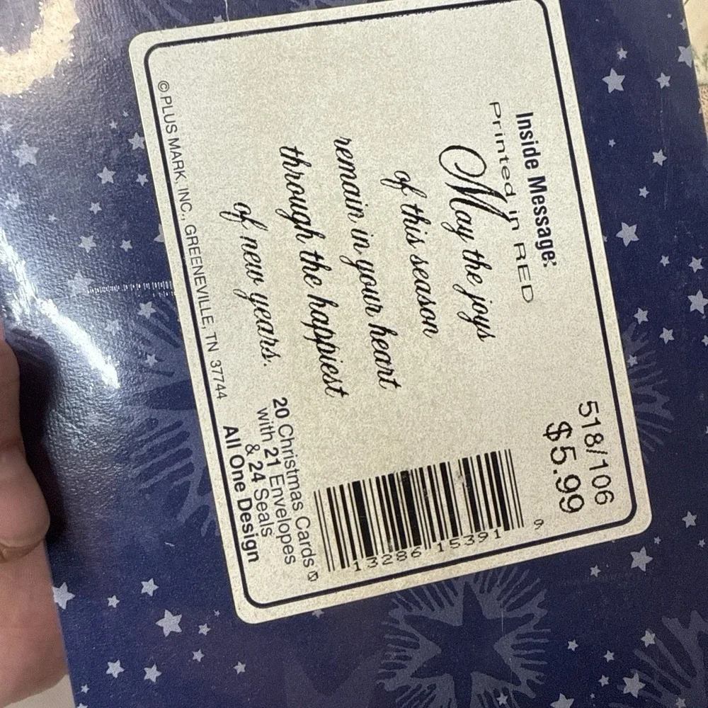 Burgoyne Christmas Cards Sealed Box  Lot Of 60 W/Envelopes Plus Mark Seals VTG